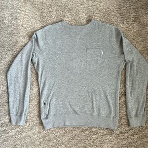 Vuori Jeffreys Double Knit Heather Gray Size S Small Crew Neck Pullover